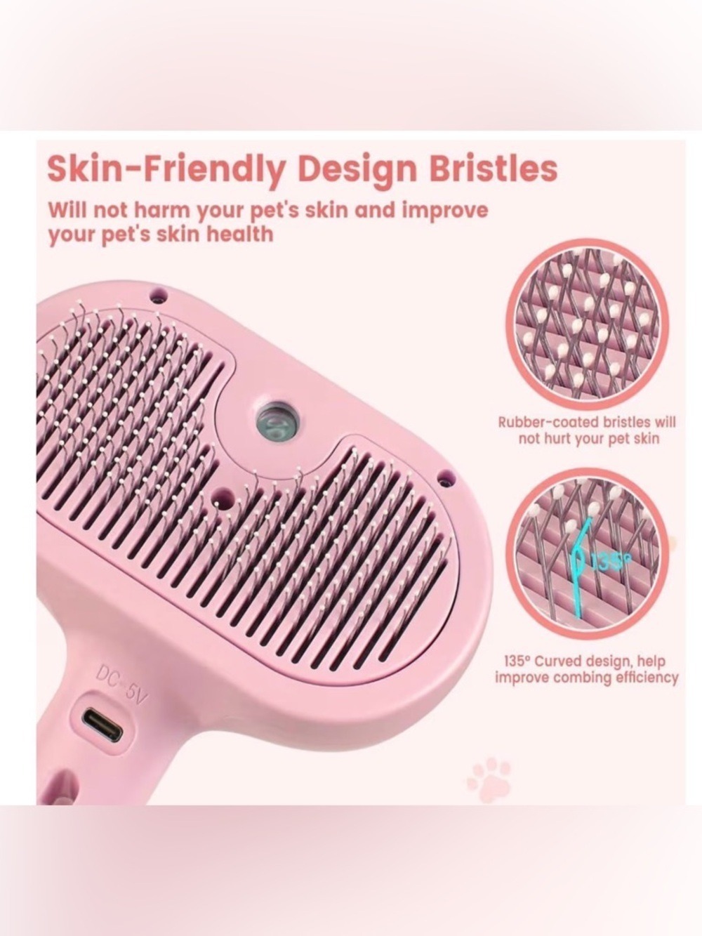 White Steam Brush Cat Dog
